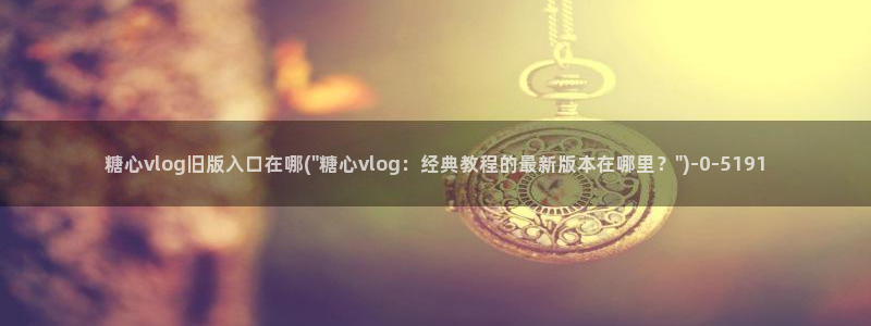 糖心vlog平台